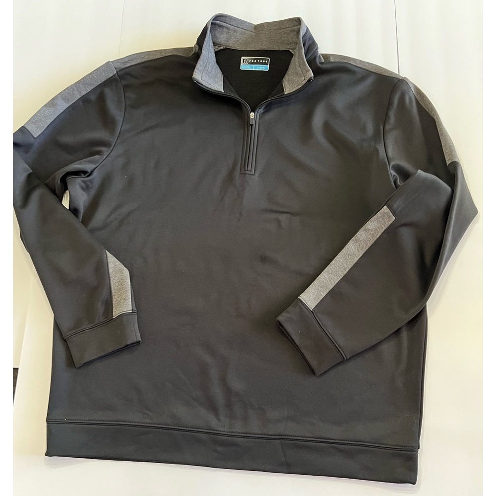 COPY - Large PGA Tour quarter zip Golf Pullover in Black